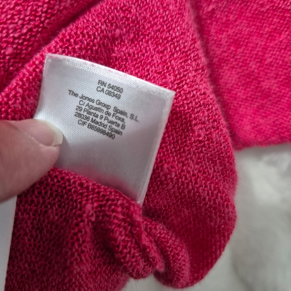 Jones New York Fuchsia Pink Open-Front Knit Cardigan - Picture 7 of 9